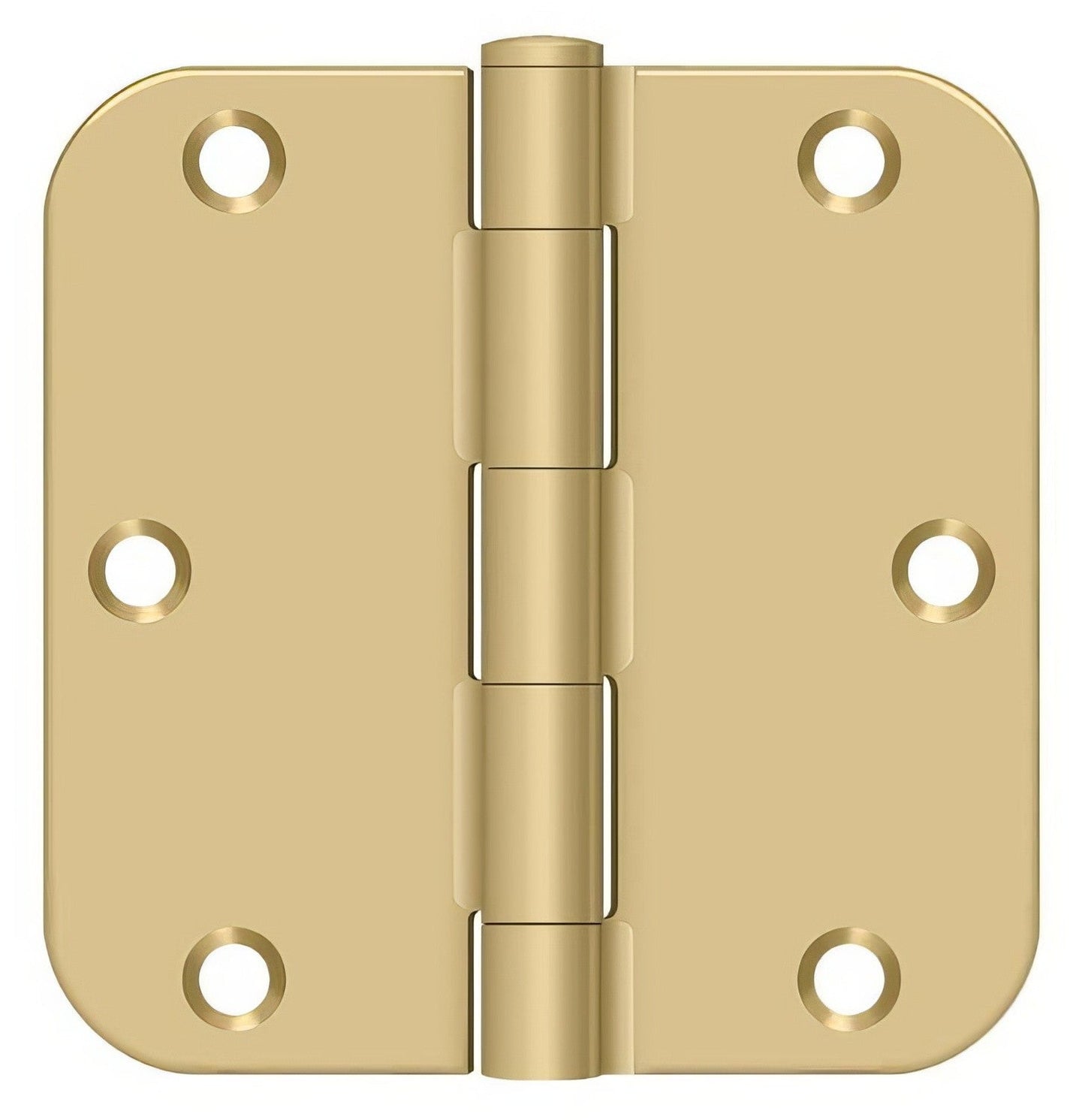 Deltana S35R5 3-1/2" x 3-1/2" Plain Bearing 5/8" Radius Corner Door Hinge - Pair.