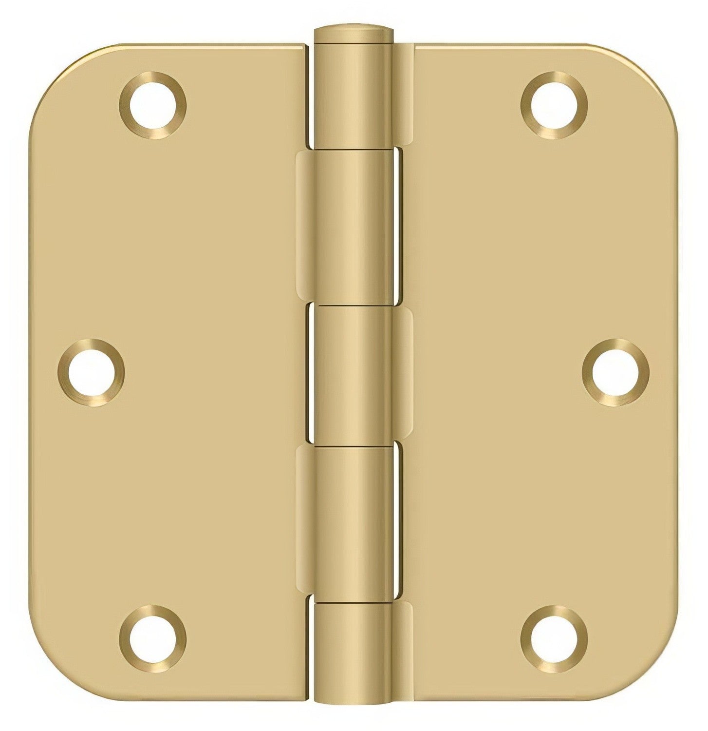 Deltana S35R5 3-1/2" x 3-1/2" Plain Bearing 5/8" Radius Corner Door Hinge - Pair.