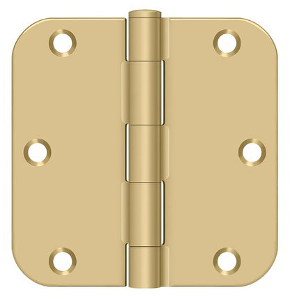 Deltana S35R5 3-1/2" x 3-1/2" Plain Bearing 5/8" Radius Corner Door Hinge - Pair.