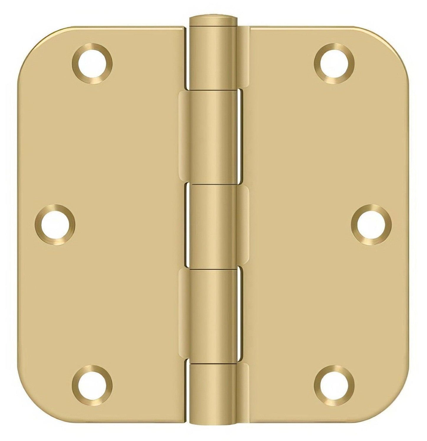 Deltana S35R5 3-1/2" x 3-1/2" Plain Bearing 5/8" Radius Corner Door Hinge - Pair