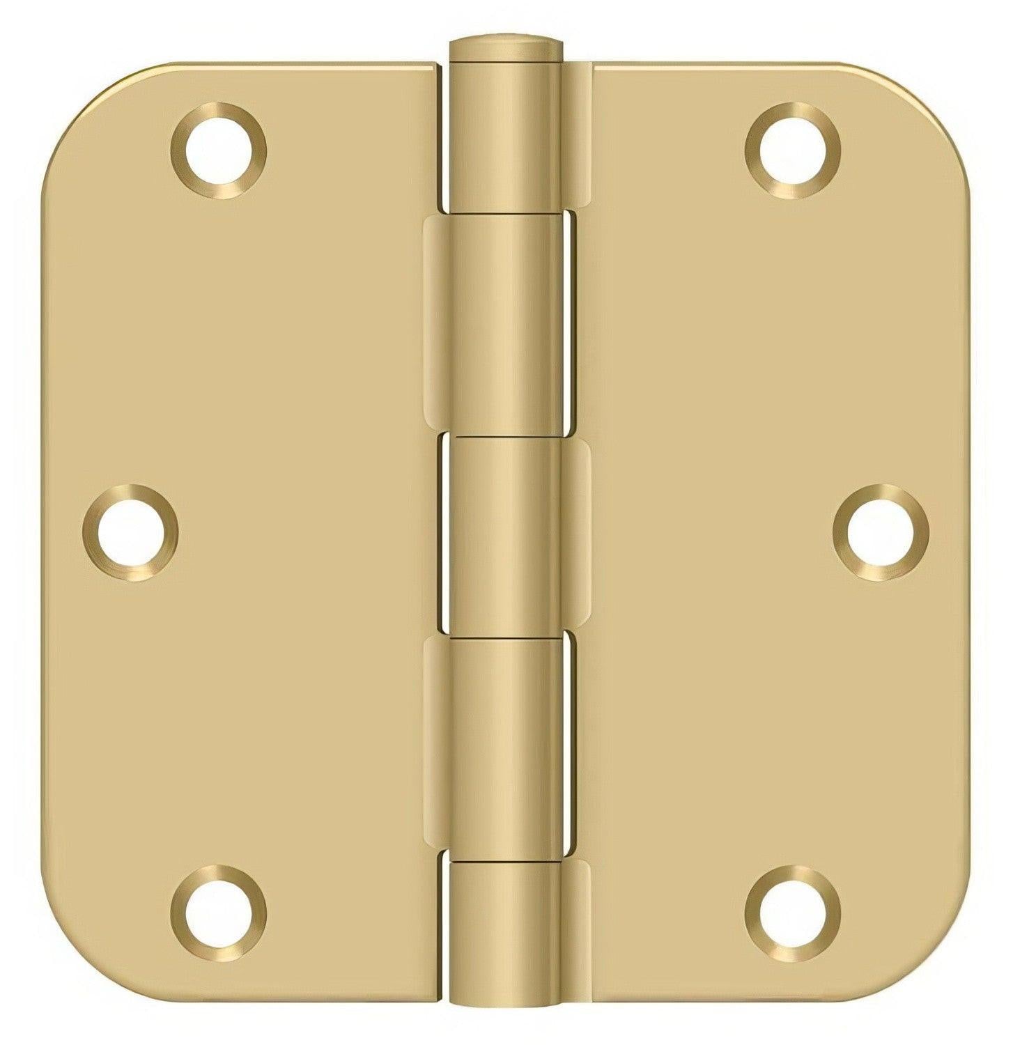 Deltana S35R5 3-1/2" x 3-1/2" Plain Bearing 5/8" Radius Corner Door Hinge - Pair