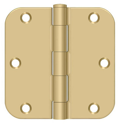 Deltana S35R5 3-1/2" x 3-1/2" Plain Bearing 5/8" Radius Corner Door Hinge - Pair