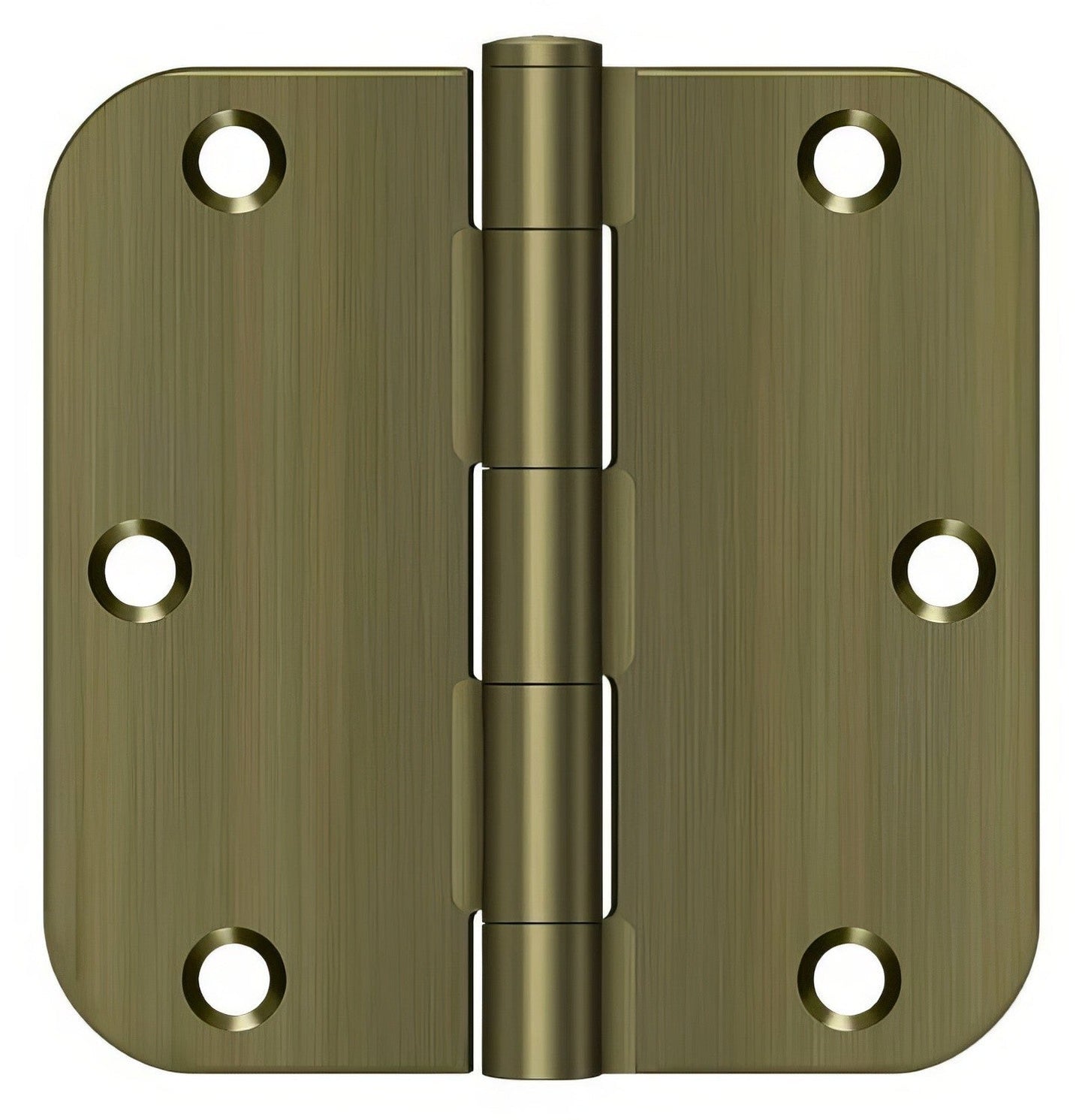 Deltana S35R5 3-1/2" x 3-1/2" Plain Bearing 5/8" Radius Corner Door Hinge - Pair.