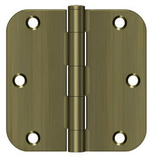 Deltana S35R5 3-1/2" x 3-1/2" Plain Bearing 5/8" Radius Corner Door Hinge - Pair.
