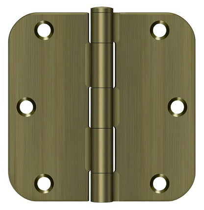 Deltana S35R5 3-1/2" x 3-1/2" Plain Bearing 5/8" Radius Corner Door Hinge - Pair.