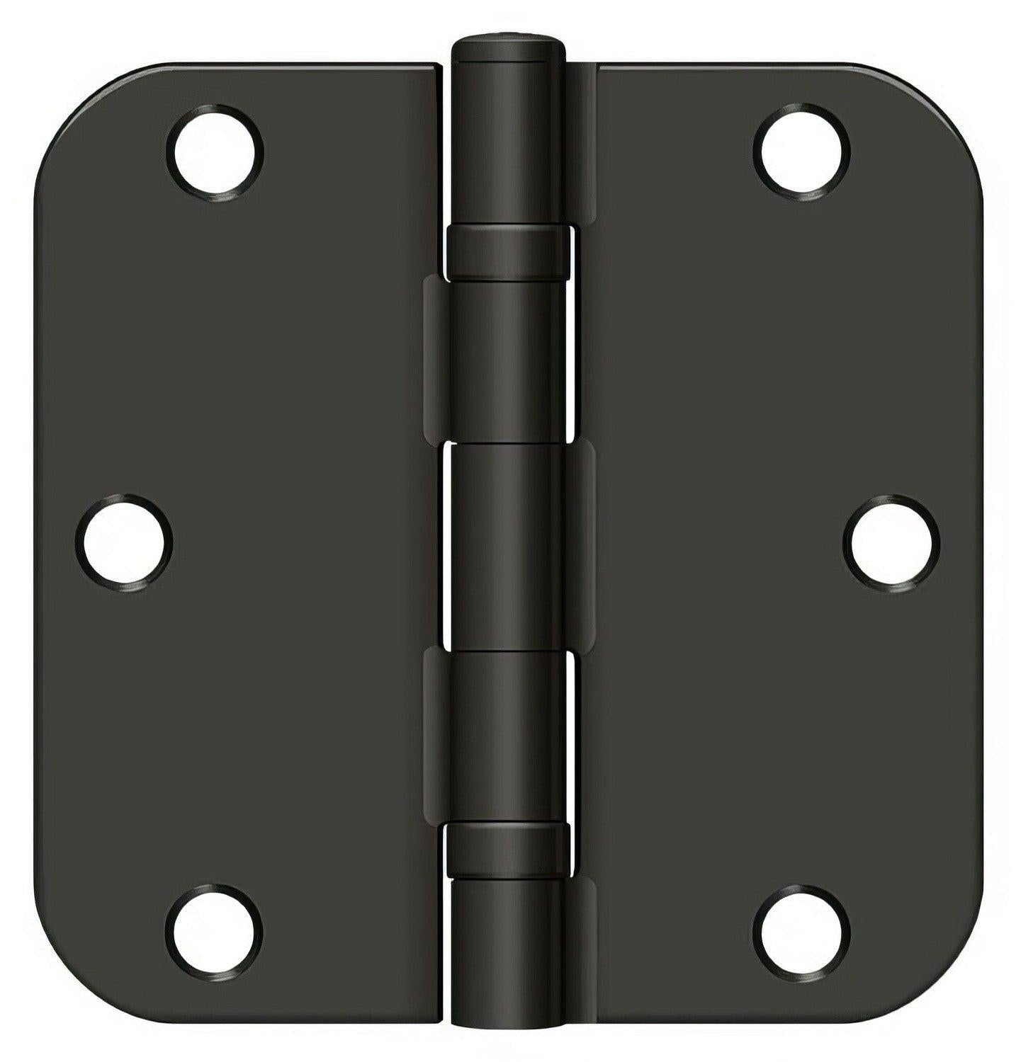 Deltana S35R5BB 3-1/2" x 3-1/2" Ball Bearing 5/8" Radius Corner Door Hinge - Pair.
