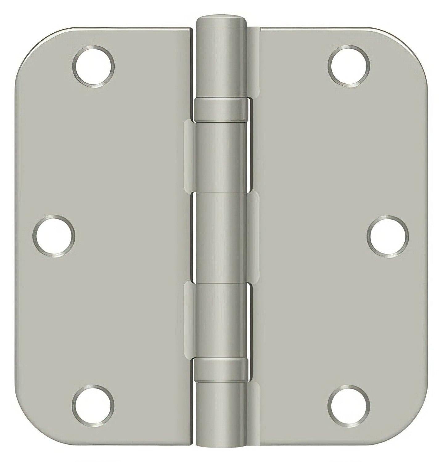 Deltana S35R5BB 3-1/2" x 3-1/2" Ball Bearing 5/8" Radius Corner Door Hinge - Pair.