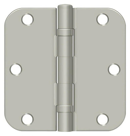 Deltana S35R5BB 3-1/2" x 3-1/2" Ball Bearing 5/8" Radius Corner Door Hinge - Pair