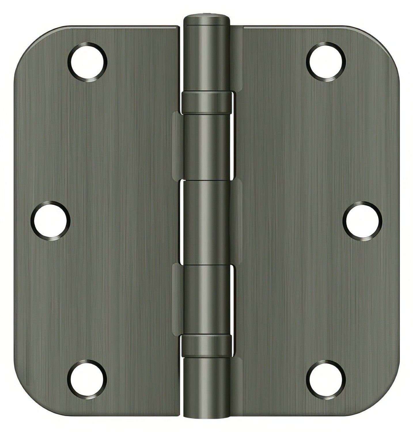 Deltana S35R5BB 3-1/2" x 3-1/2" Ball Bearing 5/8" Radius Corner Door Hinge - Pair.