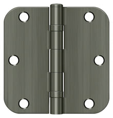 Deltana S35R5BB 3-1/2" x 3-1/2" Ball Bearing 5/8" Radius Corner Door Hinge - Pair.
