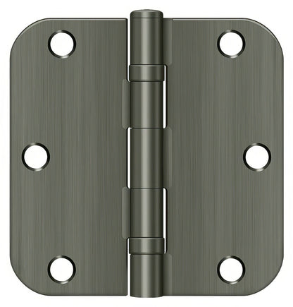 Deltana S35R5BB 3-1/2" x 3-1/2" Ball Bearing 5/8" Radius Corner Door Hinge - Pair.