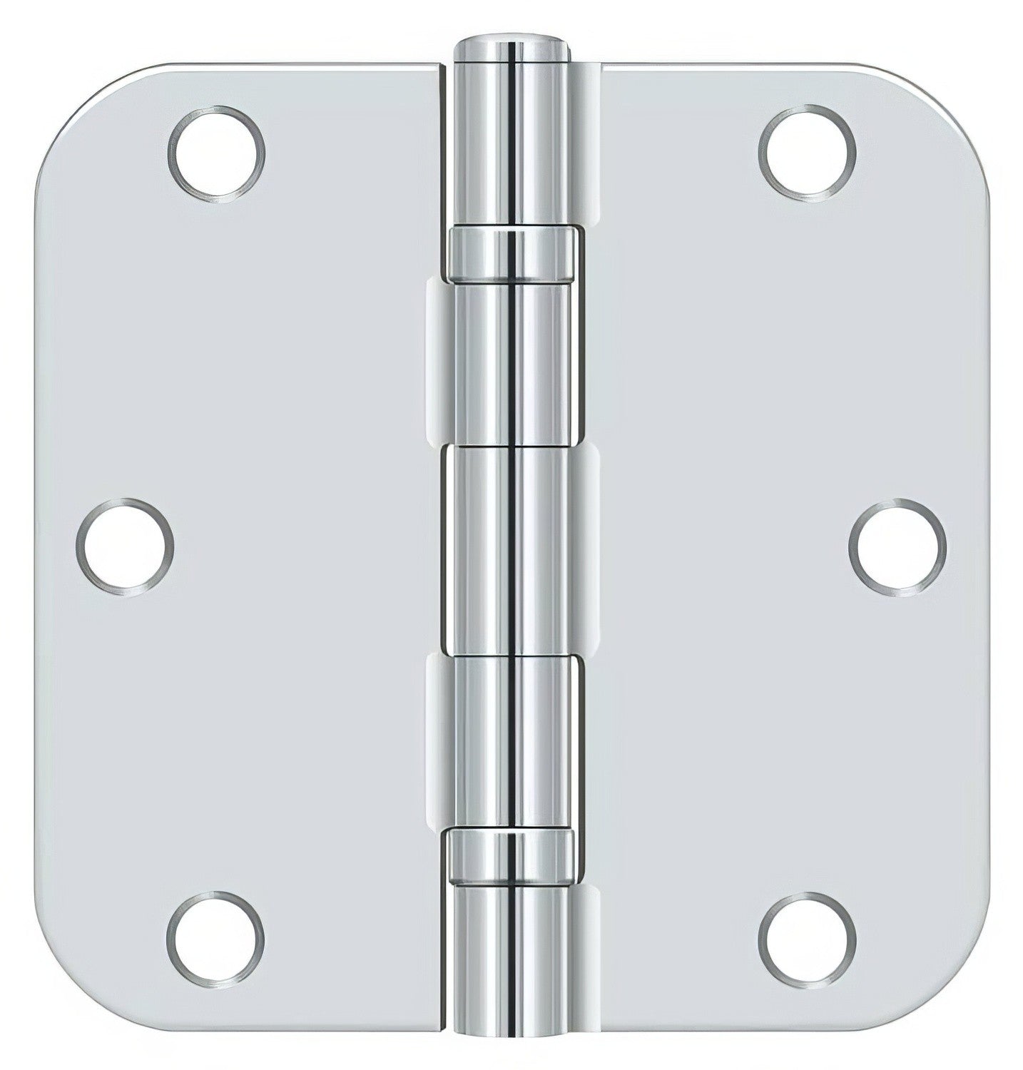 Deltana S35R5BB 3-1/2" x 3-1/2" Ball Bearing 5/8" Radius Corner Door Hinge - Pair.