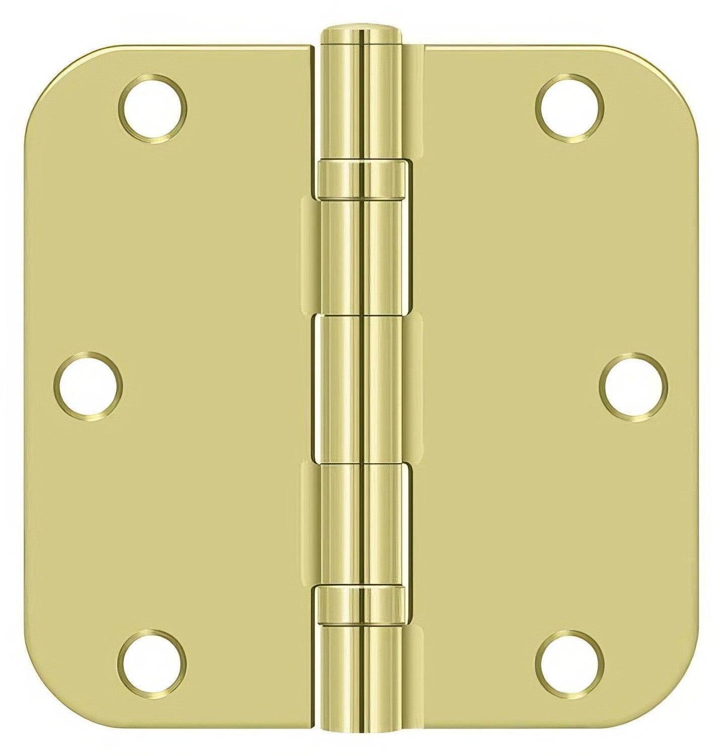 Deltana S35R5BB 3-1/2" x 3-1/2" Ball Bearing 5/8" Radius Corner Door Hinge - Pair.