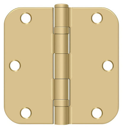 Deltana S35R5BB 3-1/2" x 3-1/2" Ball Bearing 5/8" Radius Corner Door Hinge - Pair