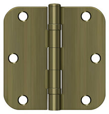 Deltana S35R5BB 3-1/2" x 3-1/2" Ball Bearing 5/8" Radius Corner Door Hinge - Pair.