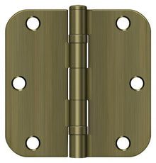 Deltana S35R5BB 3-1/2" x 3-1/2" Ball Bearing 5/8" Radius Corner Door Hinge - Pair