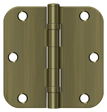 Deltana S35R5BB 3-1/2" x 3-1/2" Ball Bearing 5/8" Radius Corner Door Hinge - Pair