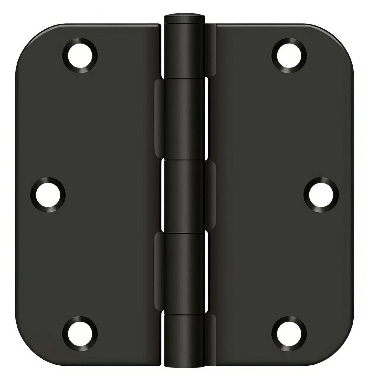 Deltana S35R5BK 3-1/2" x 3-1/2" x 5/8" Residential Thickness Radius Steel Door Hinge