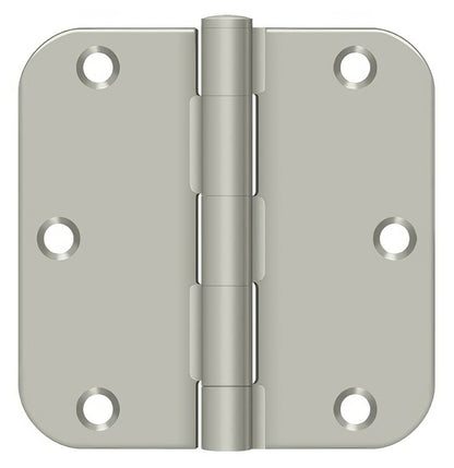 Deltana S35R5BK 3-1/2" x 3-1/2" x 5/8" Residential Thickness Radius Steel Door Hinge