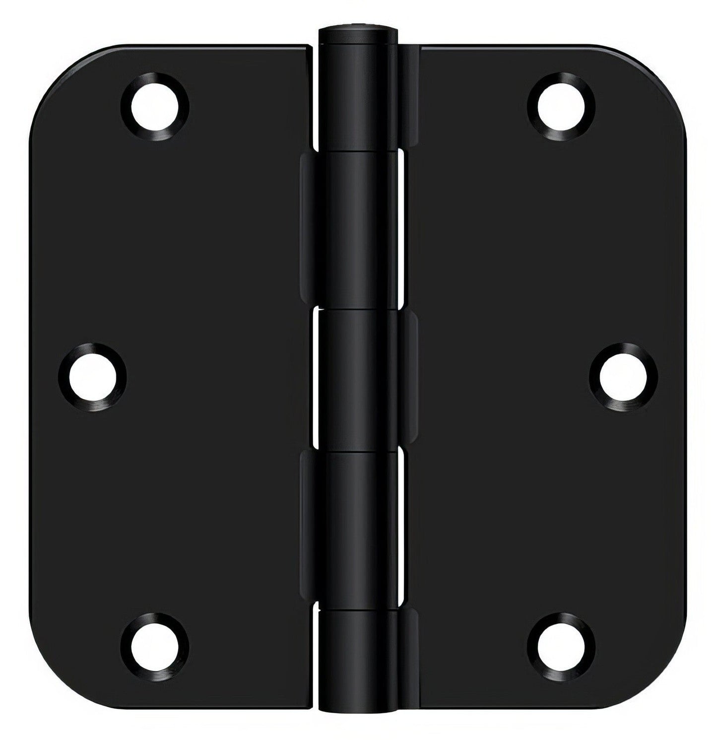 Deltana S35R5BK 3-1/2" x 3-1/2" x 5/8" Residential Thickness Radius Steel Door Hinge