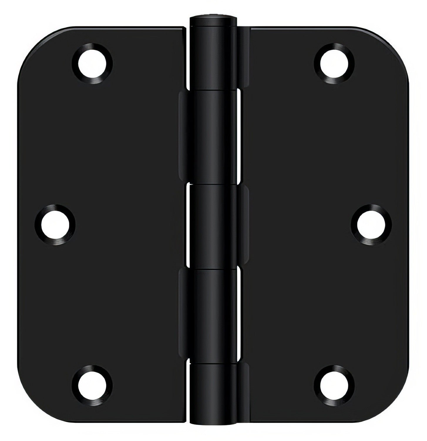 Deltana S35R5BK 3-1/2" x 3-1/2" x 5/8" Residential Thickness Radius Steel Door Hinge