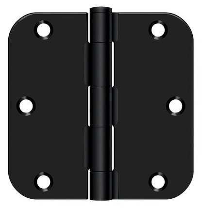 Deltana S35R5BK 3-1/2" x 3-1/2" x 5/8" Residential Thickness Radius Steel Door Hinge