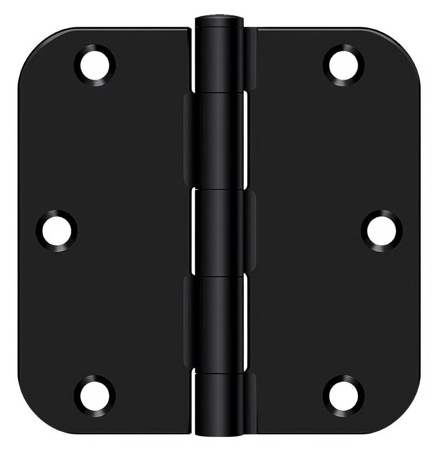 Deltana S35R5BK 3-1/2" x 3-1/2" x 5/8" Residential Thickness Radius Steel Door Hinge