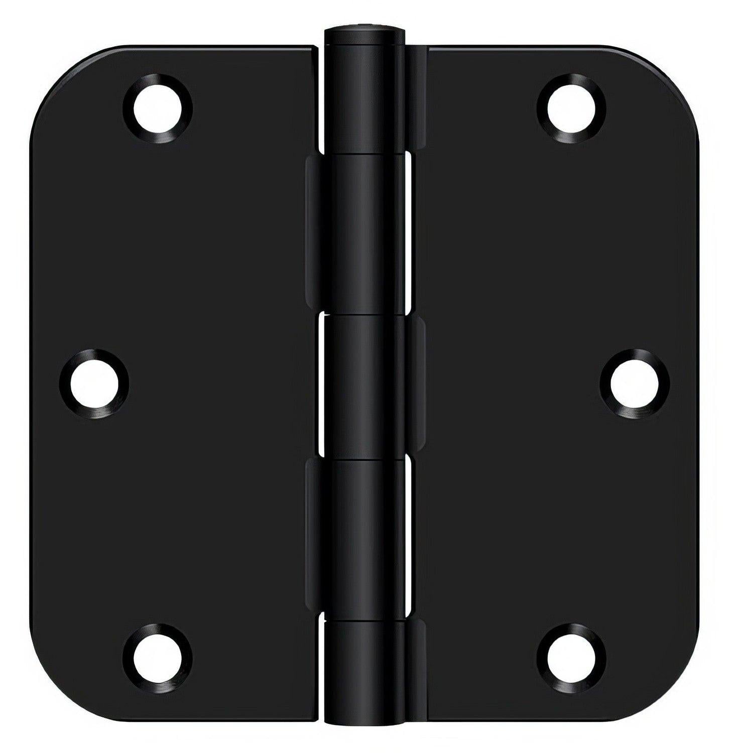 Deltana S35R5BK 3-1/2" x 3-1/2" x 5/8" Residential Thickness Radius Steel Door Hinge