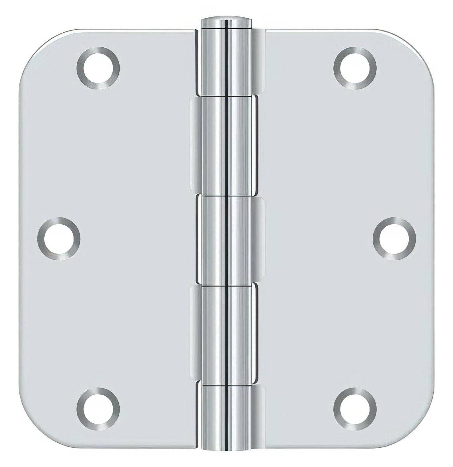 Deltana S35R5BK 3-1/2" x 3-1/2" x 5/8" Residential Thickness Radius Steel Door Hinge