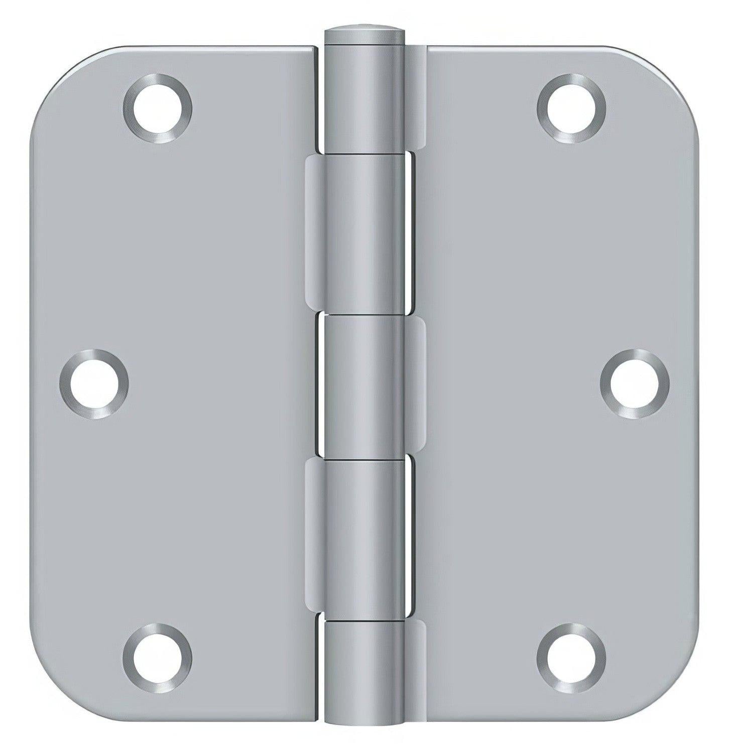Deltana S35R5BK 3-1/2" x 3-1/2" x 5/8" Residential Thickness Radius Steel Door Hinge