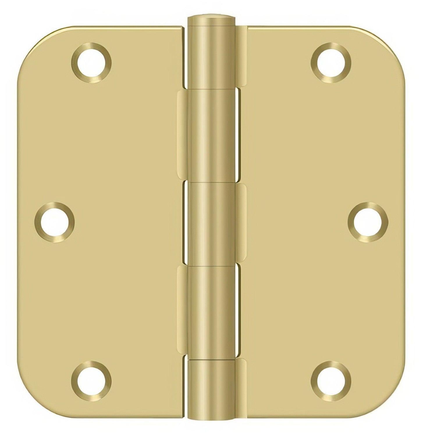 Deltana S35R5BK 3-1/2" x 3-1/2" x 5/8" Residential Thickness Radius Steel Door Hinge