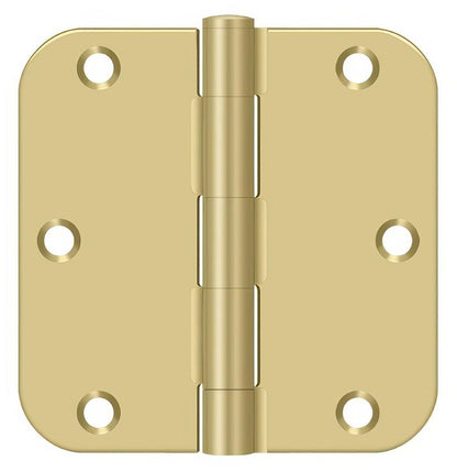 Deltana S35R5BK 3-1/2" x 3-1/2" x 5/8" Residential Thickness Radius Steel Door Hinge