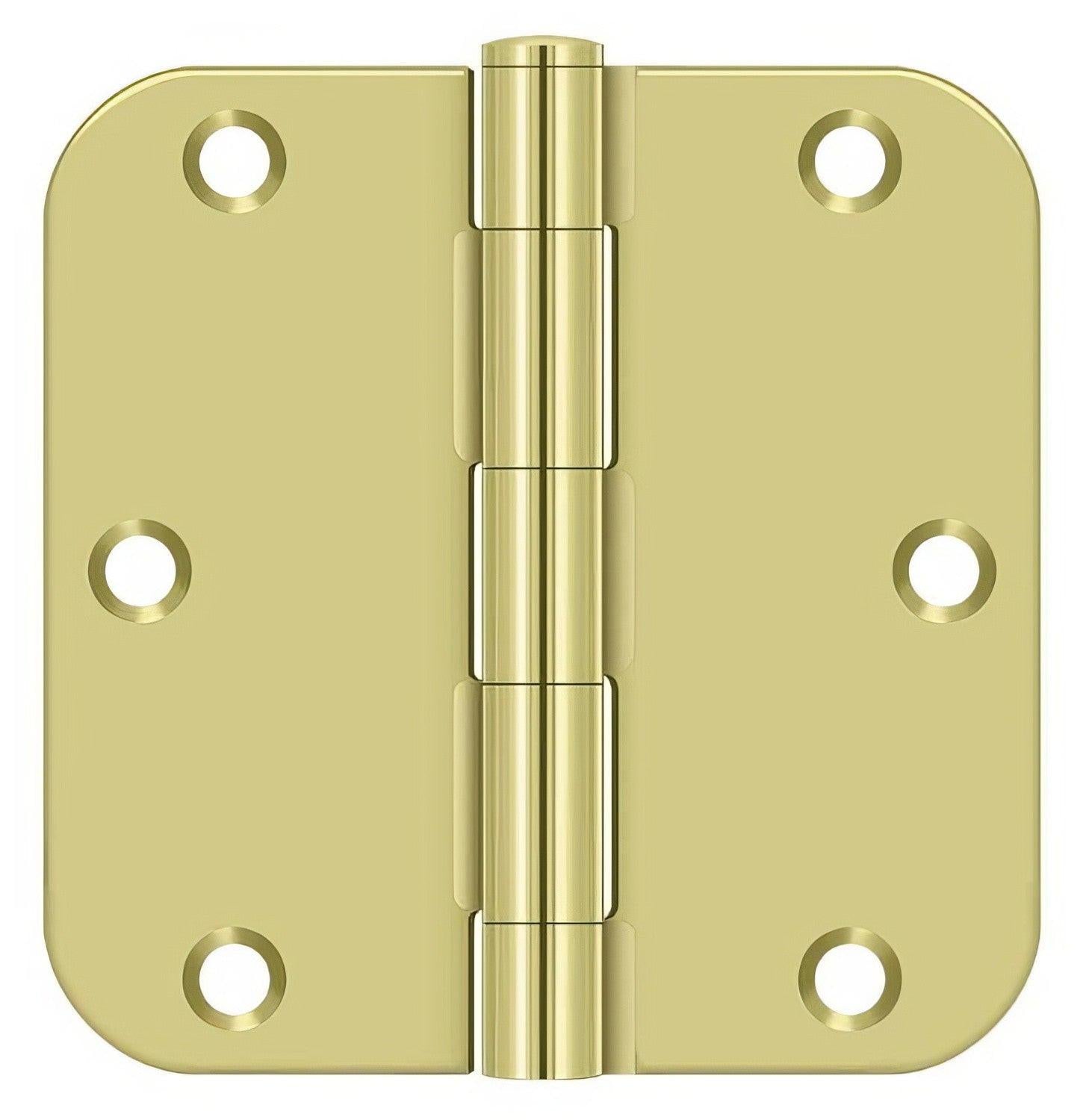 Deltana S35R5BK 3-1/2" x 3-1/2" x 5/8" Residential Thickness Radius Steel Door Hinge