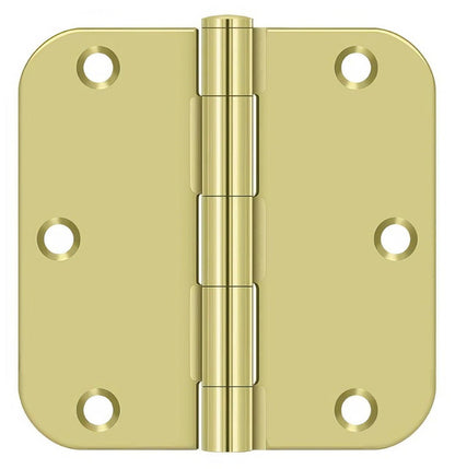 Deltana S35R5BK 3-1/2" x 3-1/2" x 5/8" Residential Thickness Radius Steel Door Hinge