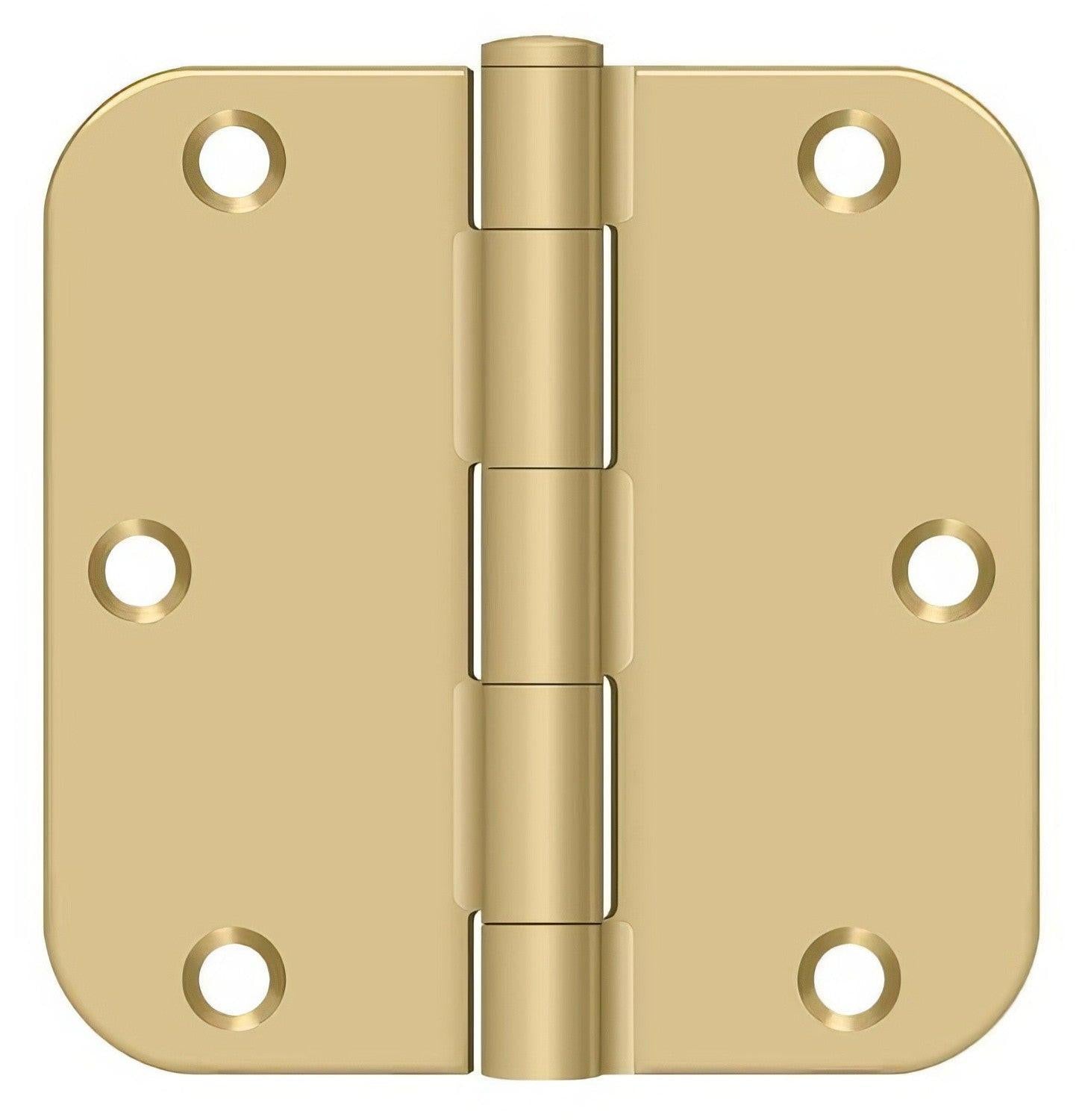 Deltana S35R5BK 3-1/2" x 3-1/2" x 5/8" Residential Thickness Radius Steel Door Hinge