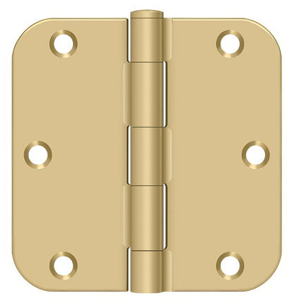 Deltana S35R5BK 3-1/2" x 3-1/2" x 5/8" Residential Thickness Radius Steel Door Hinge