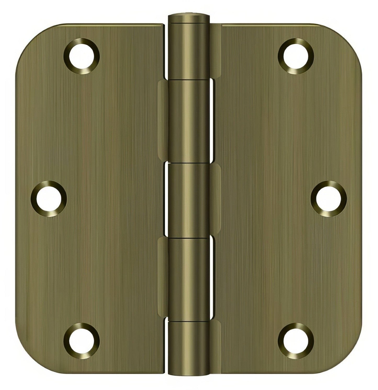 Deltana S35R5BK 3-1/2" x 3-1/2" x 5/8" Residential Thickness Radius Steel Door Hinge