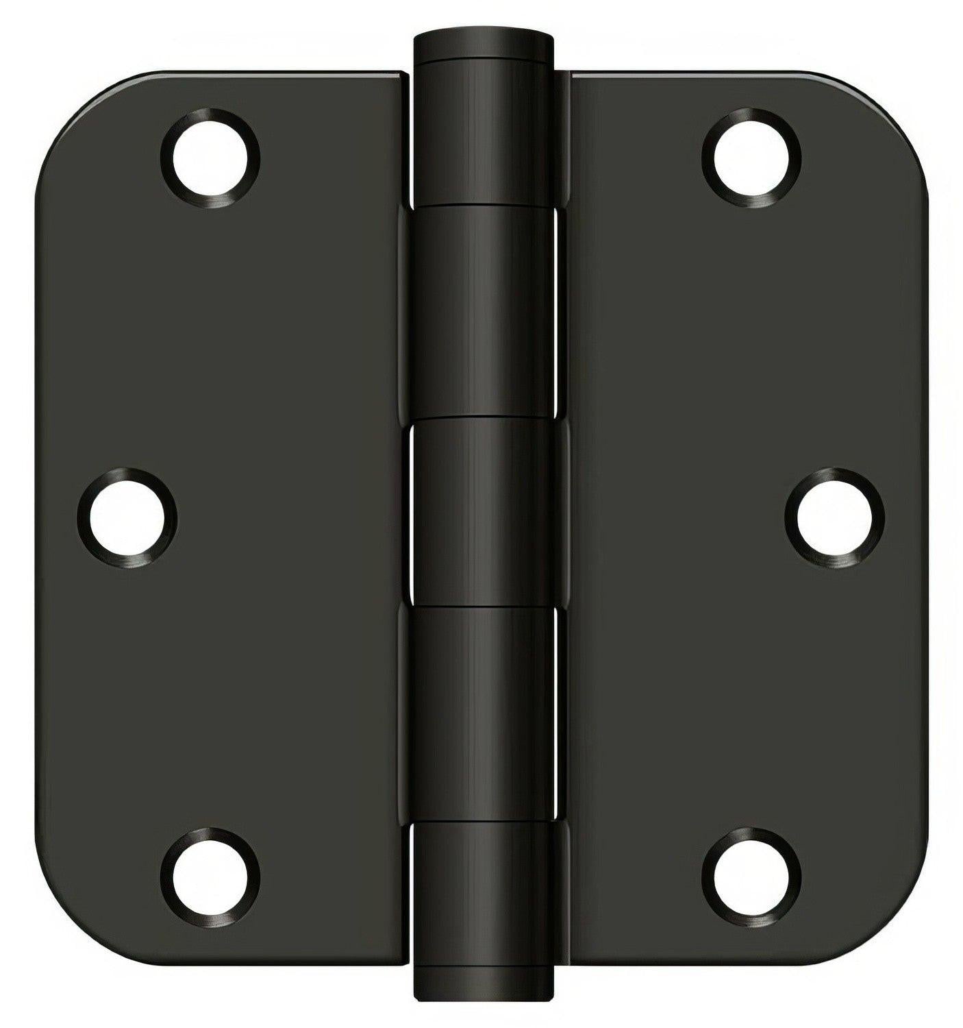 Deltana S35R5HD 3-1/2" x 3-1/2" Plain Bearing 5/8" Radius Corner Door Hinge - Pair