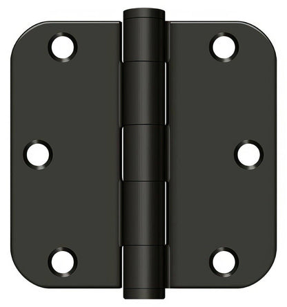 Deltana S35R5HD 3-1/2" x 3-1/2" Plain Bearing 5/8" Radius Corner Door Hinge - Pair