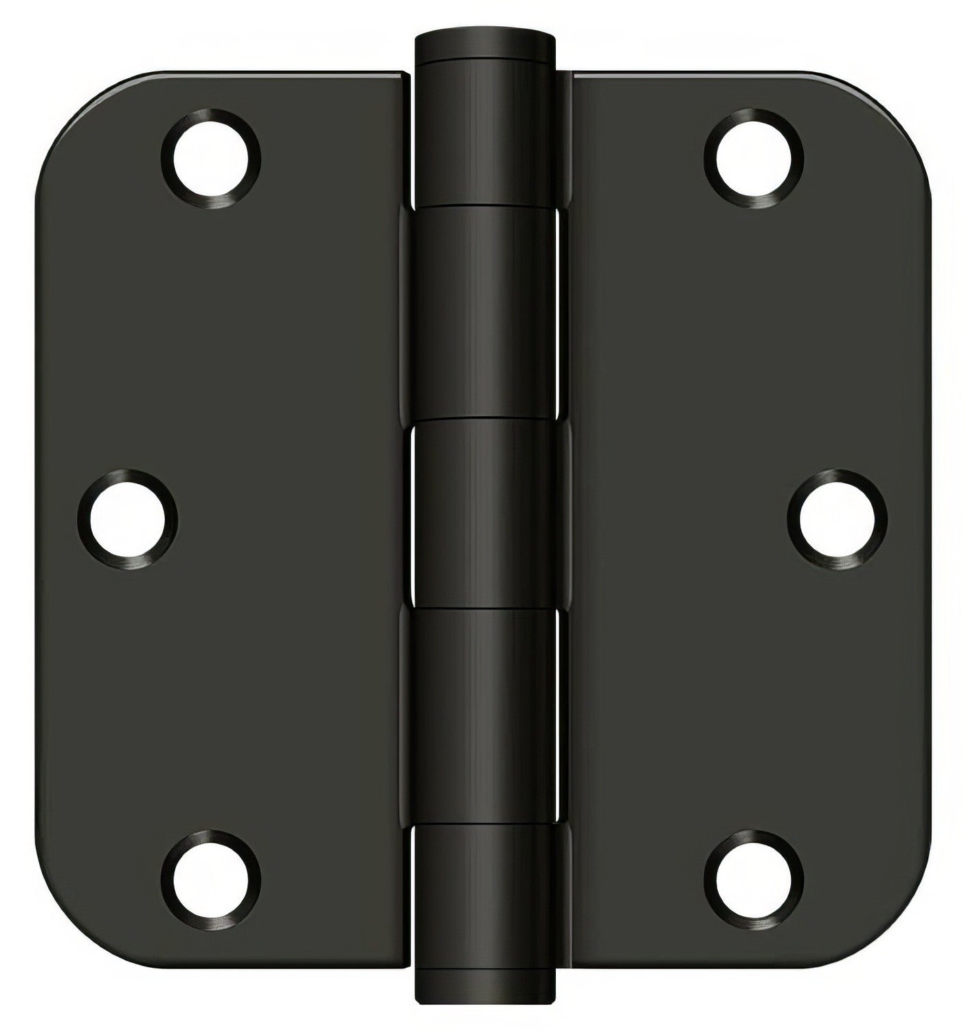 Deltana S35R5HD 3-1/2" x 3-1/2" Plain Bearing 5/8" Radius Corner Door Hinge - Pair