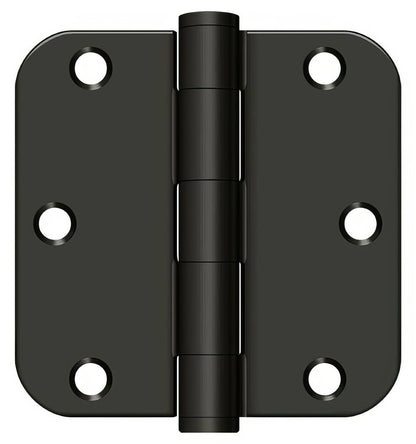 Deltana S35R5HD 3-1/2" x 3-1/2" Plain Bearing 5/8" Radius Corner Door Hinge - Pair