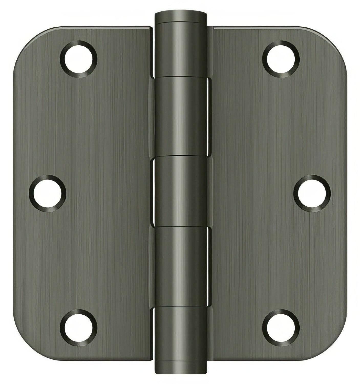 Deltana S35R5HD 3-1/2" x 3-1/2" Plain Bearing 5/8" Radius Corner Door Hinge - Pair