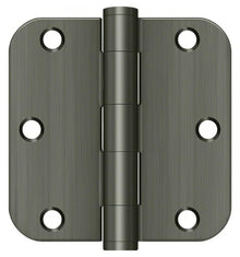 Deltana S35R5HD 3-1/2" x 3-1/2" Plain Bearing 5/8" Radius Corner Door Hinge - Pair