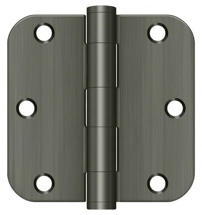 Deltana S35R5HD 3-1/2" x 3-1/2" Plain Bearing 5/8" Radius Corner Door Hinge - Pair