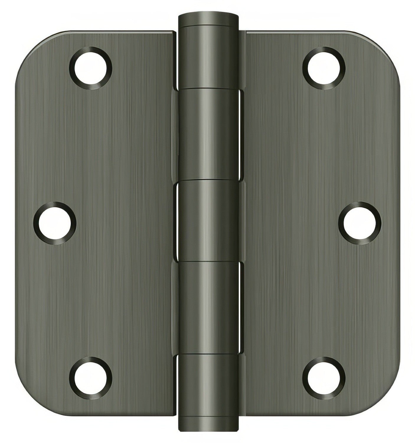 Deltana S35R5HD 3-1/2" x 3-1/2" Plain Bearing 5/8" Radius Corner Door Hinge - Pair