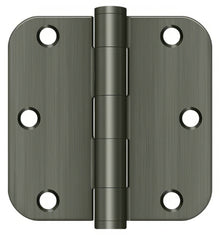 Deltana S35R5HD 3-1/2" x 3-1/2" Plain Bearing 5/8" Radius Corner Door Hinge - Pair