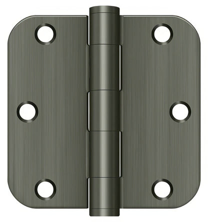 Deltana S35R5HD 3-1/2" x 3-1/2" Plain Bearing 5/8" Radius Corner Door Hinge - Pair
