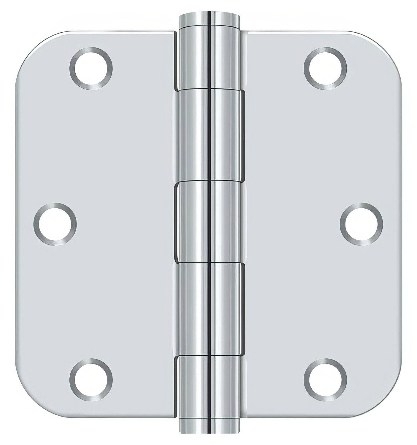 Deltana S35R5HD 3-1/2" x 3-1/2" Plain Bearing 5/8" Radius Corner Door Hinge - Pair