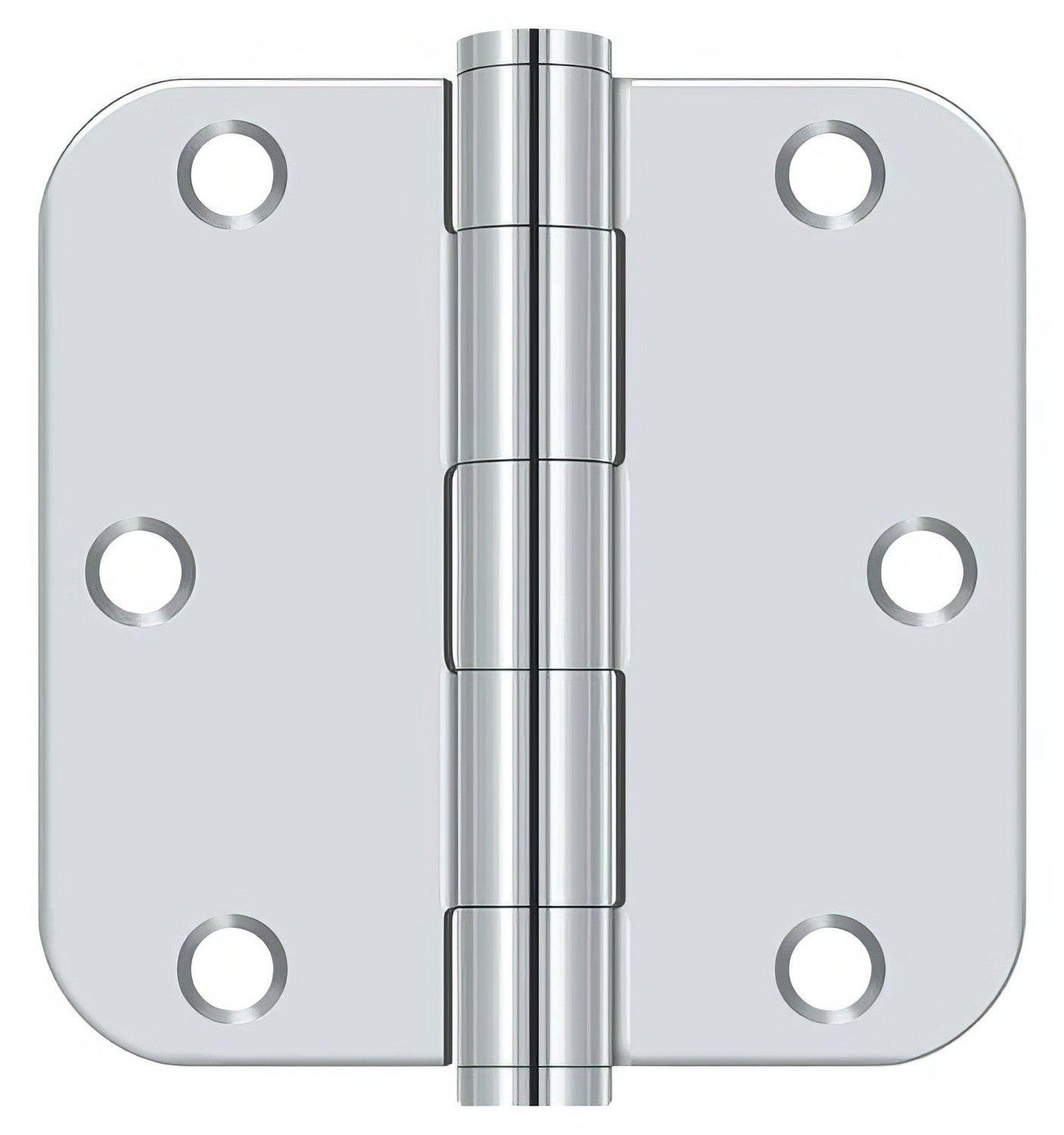 Deltana S35R5HD 3-1/2" x 3-1/2" Plain Bearing 5/8" Radius Corner Door Hinge - Pair