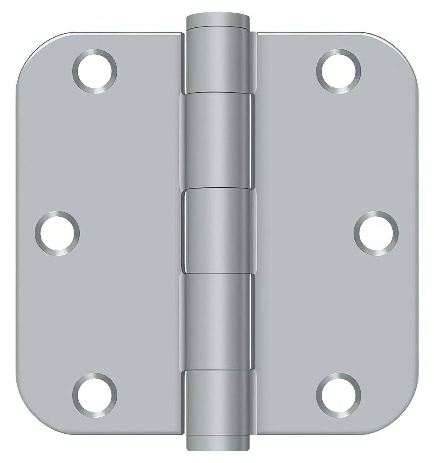 Deltana S35R5HD 3-1/2" x 3-1/2" Plain Bearing 5/8" Radius Corner Door Hinge - Pair